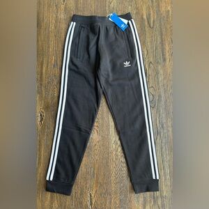 Adidas Men’s Black 3 Stripes Track Pants